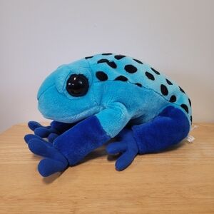 Poison Blue Dart Frog Plush Stuffed Animal Toy 12 Inches